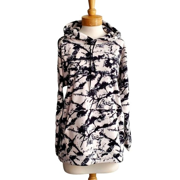 Zella NWT Cozy Up Polar Fleece Recycled Polyester Hoodie Thumbholes Kanga Pocket - Picture 2 of 11